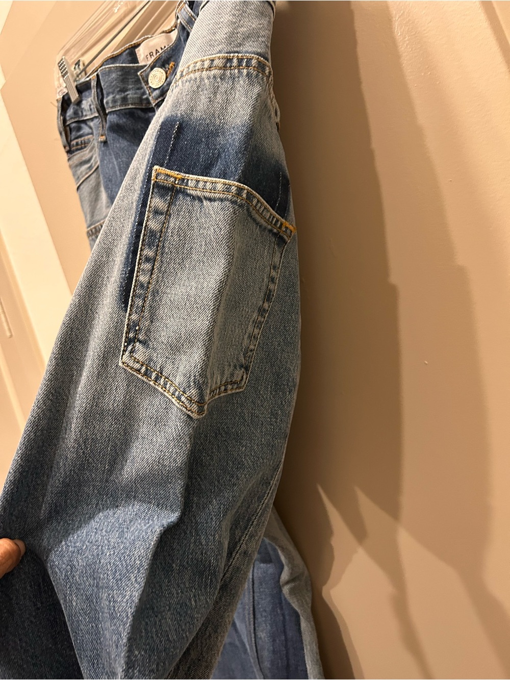 Frame Denim Two-Tone Blue Bootcut - Picture 6 of 11